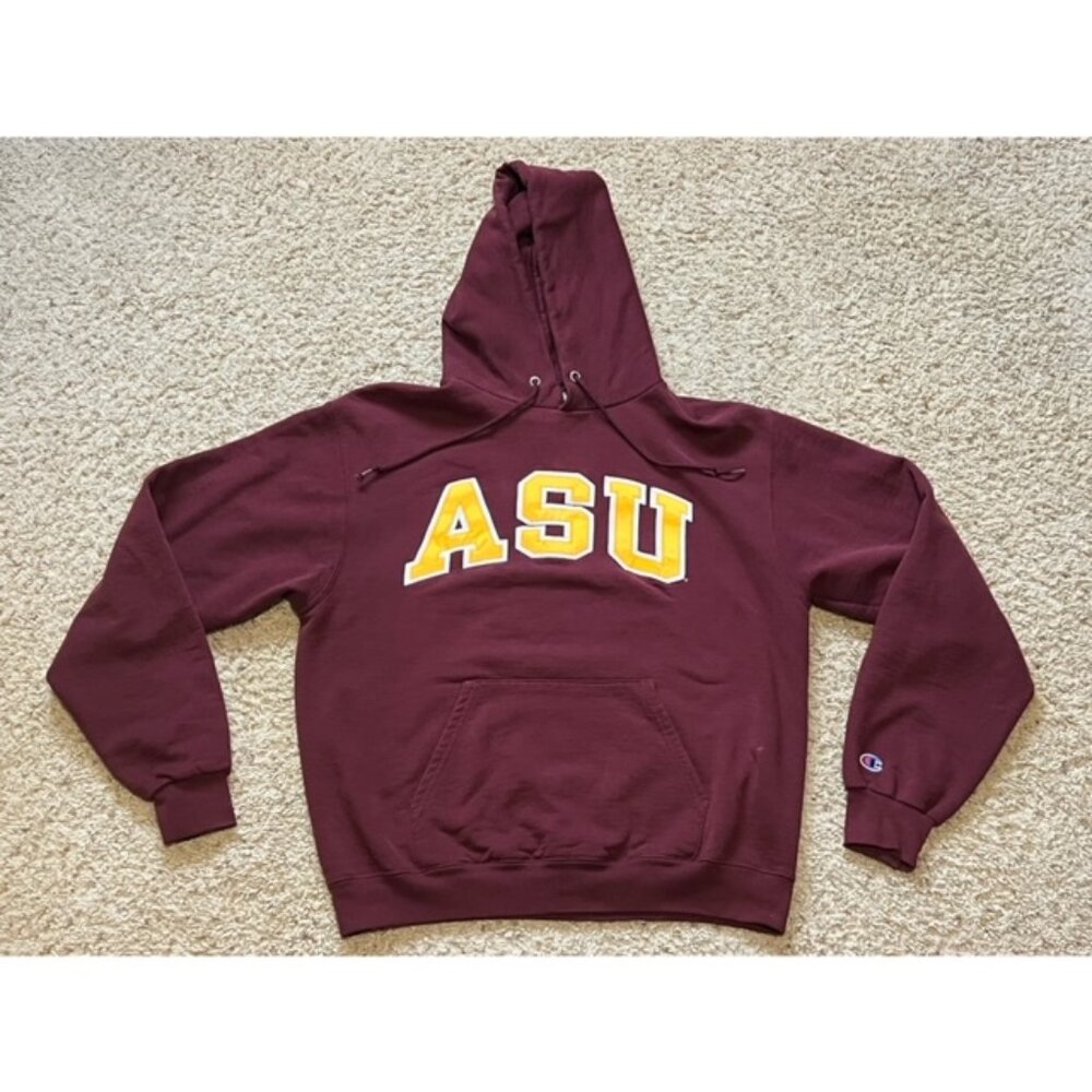 Arizona State Sun Devils Vintage Champion Hoodie Sweatshirt Size Medium M Worn
